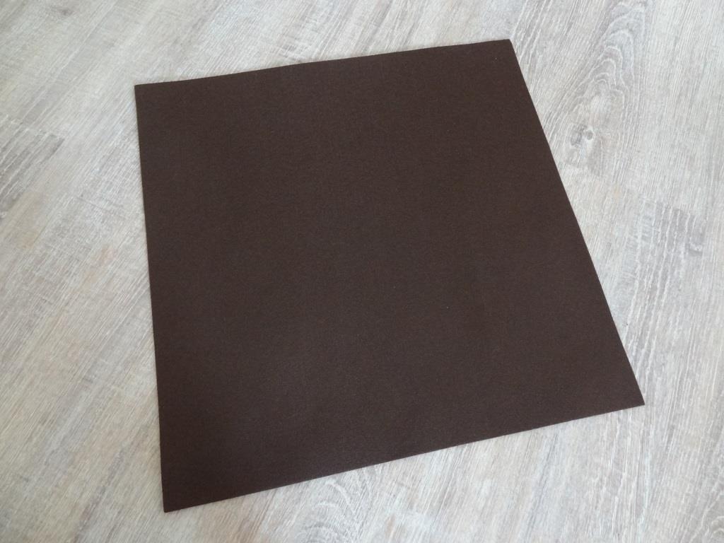 Placemats square 38x38 cm in a set of 4 without round glass coasters, mocca