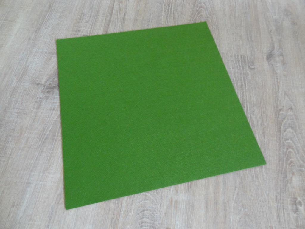  Placemats square 38x38 cm in a set of 8 without round glass coasters, green
